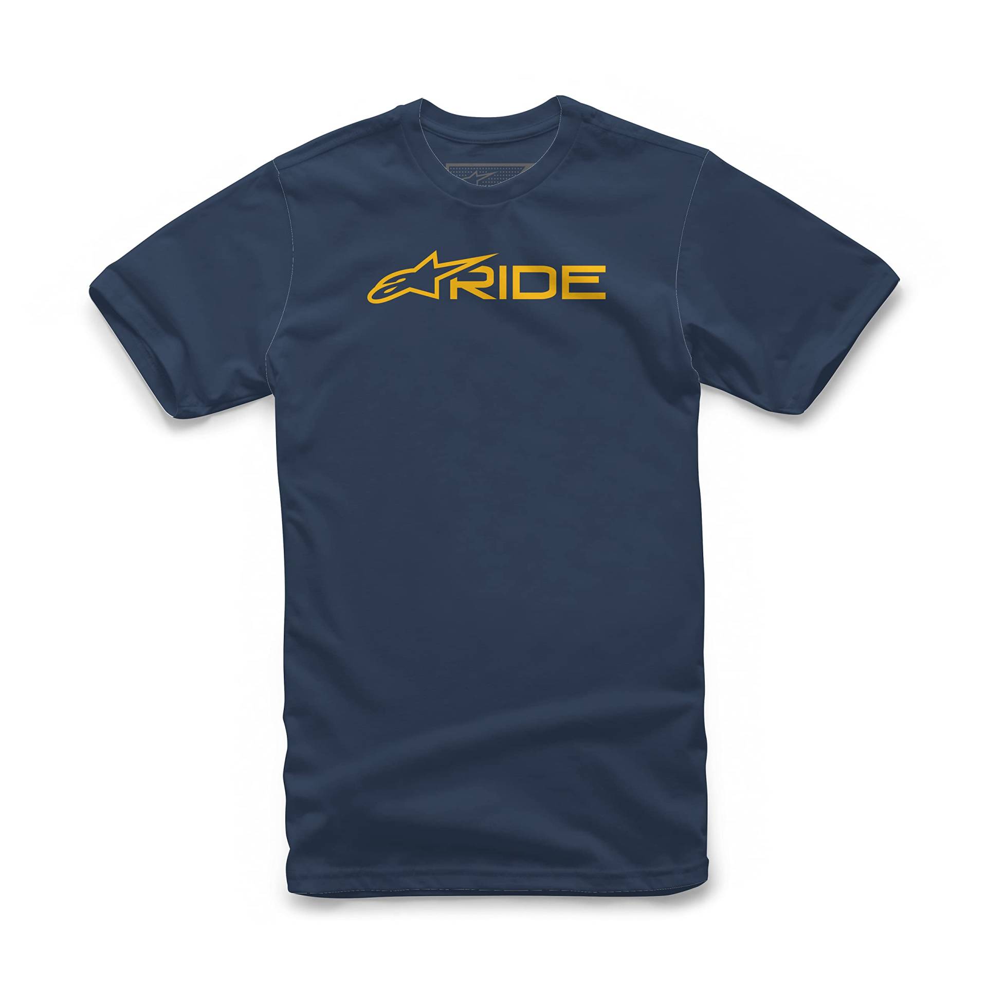 Alpinestars Ride 3.0 Tee T-Shirt für Herren Sportlicher Kurzarmshirt Marineblau/Gold Größe XXL von Alpinestars