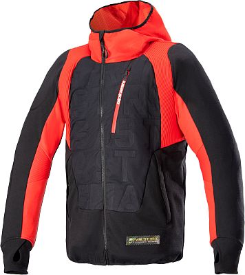 Alpinestars MO.ST.EQ Hybrid, Textiljacke - Schwarz/Rot - XL von Alpinestars