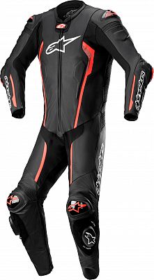 Alpinestars Missile V2, Lederkombi 1tlg. - Schwarz/Neon-Rot - 56 von Alpinestars