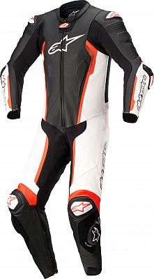 Alpinestars Missile V2, Lederkombi 1tlg. - Schwarz/Weiß/Neon-Rot - 58 von Alpinestars