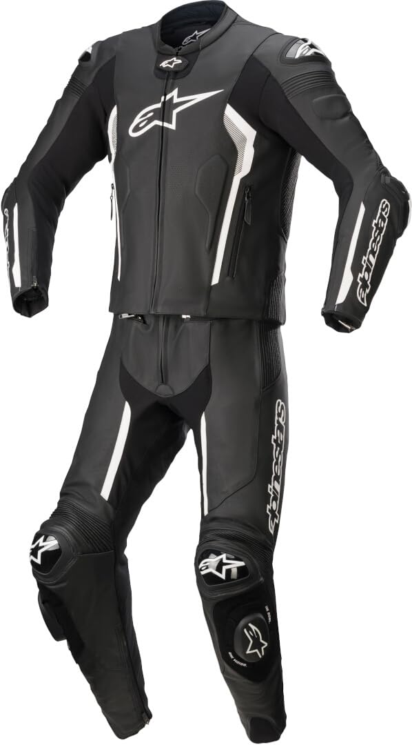 Alpinestars Missile V2 2-Teiler Motorrad Lederkombi (Black/White,58) von Alpinestars