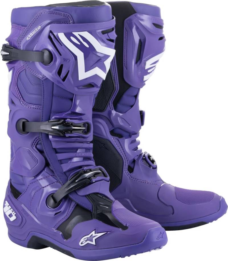 Alpinestars Motocross-Stiefel Tech 10 Violett Gr. 43 von Alpinestars
