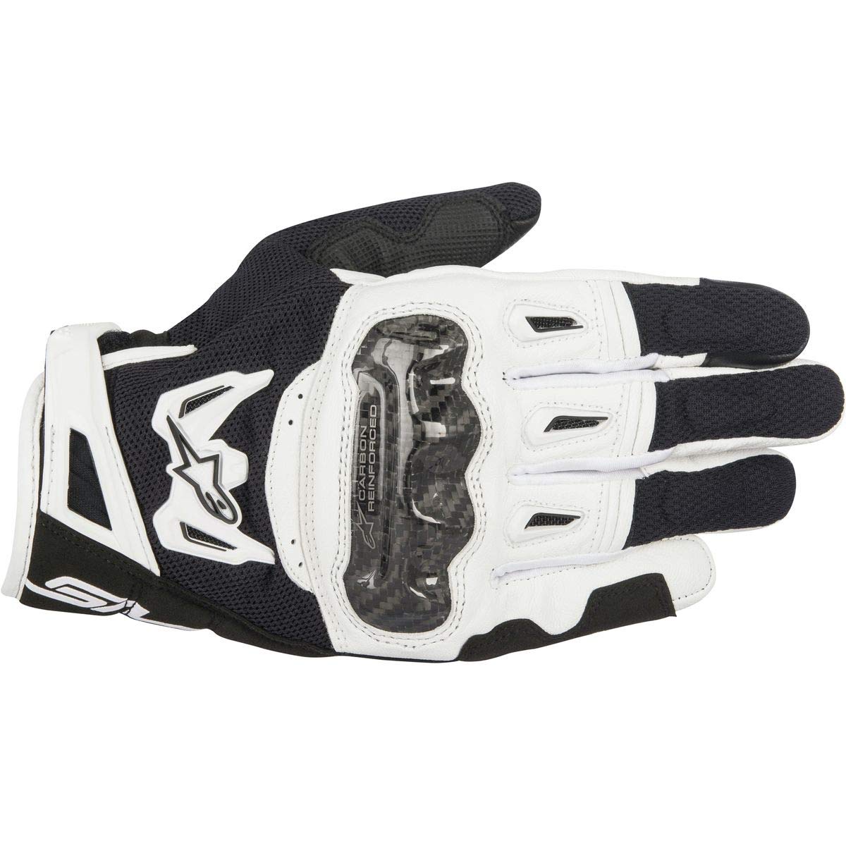 Alpinestars Motorradhandschuhe SMX-2 Air Carbon V2 Glove Black White, Schwarz/Weiss, 3XL von Alpinestars