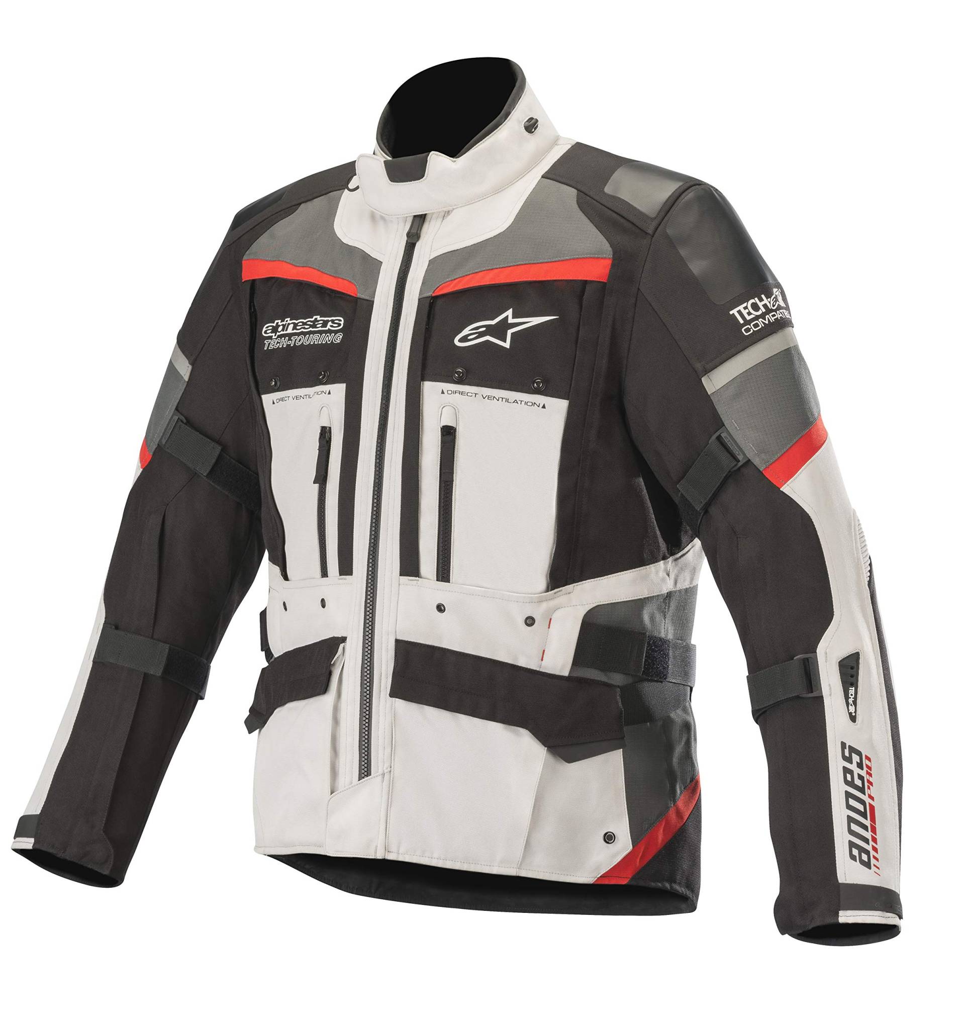 Alpinestars Motorradjacken Andes Pro Drystar Jacket Tech-air Compatible Light Gray Black Dark Gray Red, Grau/Schwarz/Rot, 4XL Alpinestars Motorradjacken Andes Pro Drystar Jacket Tech-air Compatible Light Gray Black Dark Gray Red, Grau/Schwarz/Rot, 4XL von Alpinestars