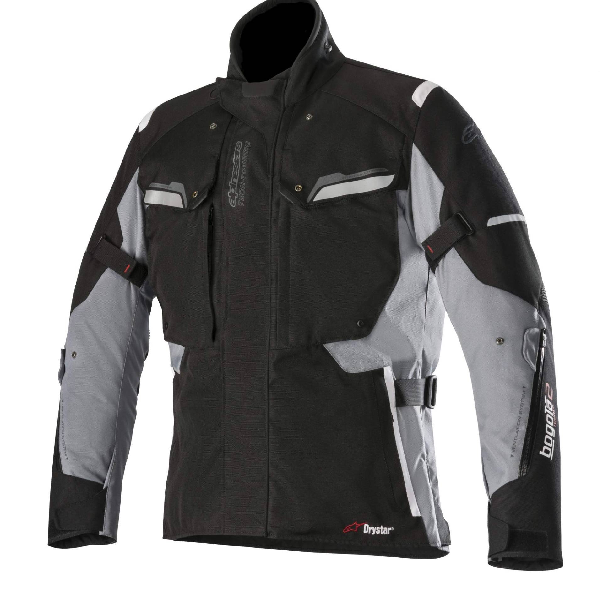 Alpinestars Motorradjacken Bogota V2 Drystar Jacket Black Dark Gray, Schwarz/Grau, M von Alpinestars