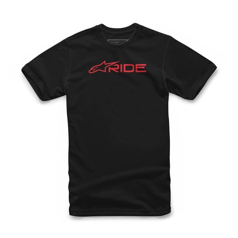 Alpinestars Ride 3.0 Tee T-Shirt für Herren Sportlicher Kurzarmshirt Schwarz/Rot Größe S von Alpinestars
