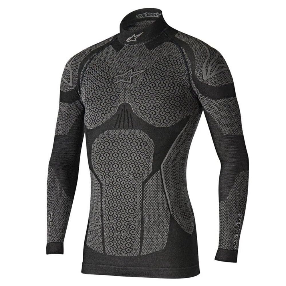 Alpinestars Ride Tech Top Long Sleeve Winter, Thermounterwäsche Herren, Atmungsaktiv Thermoaktiv Funktionswäsche, Thermo Unterwäsche Männer Winter, Schwarz, Gr. XL/XXL von Alpinestars