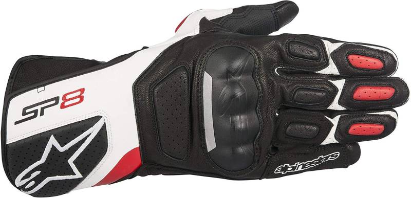 Alpinestars SP-8 v2 Handschuh schwarz/weiÃŸ L - Motorradhandschuhe von Alpinestars