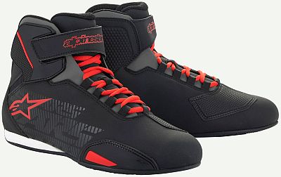 Alpinestars Sektor, Schuhe - Schwarz/Hellrot - 11 von Alpinestars