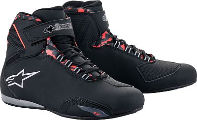 Alpinestars Sektor, Schuhe wasserdicht - Schwarz/Dunkelgrau/Neon-Rot - 10 von Alpinestars