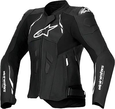 Alpinestars Stella Dusk, Lederjacke Damen - Schwarz/Weiß - 38 von Alpinestars