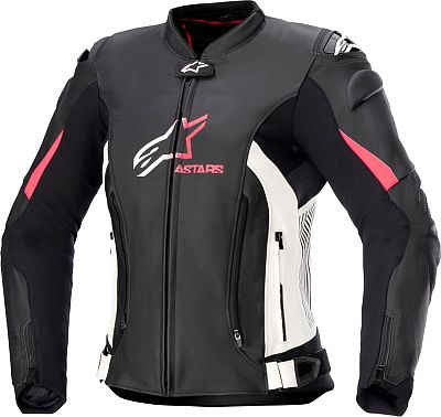 Alpinestars Stella Gp Plus V4, Leder-/Textiljacke Damen - Schwarz/Weiß/Pink - 46 von Alpinestars