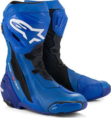 Alpinestars Supertech R Vented, Stiefel perforiert - Blau/Schwarz - 48 EU von Alpinestars