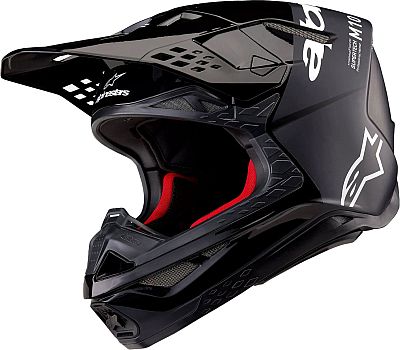 Alpinestars Supertech S-M10 Flood, Motocrosshelm - Schwarz/Matt-Dunkelgrau - S von Alpinestars
