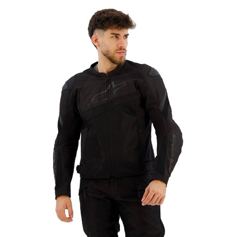 Alpinestars T-GP Plus R V4 Airflow Herren Street Motorradjacken - Schwarz/Schwarz/Groß von Alpinestars