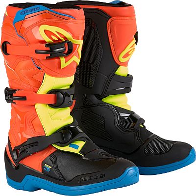 Alpinestars Tech 3S, Stiefel Jugend - Neon-Orange/Neon-Gelb/Schwarz/Blau - 5 US Alpinestars Tech 3S, Stiefel Jugend - Neon-Orange/Neon-Gelb/Schwarz/Blau - 5 US von Alpinestars