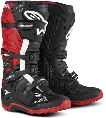 Alpinestars Tech 7 Enduro Drystar Honda S23, Stiefel wasserdicht - Schwarz/Hellrot - 11 US von Alpinestars