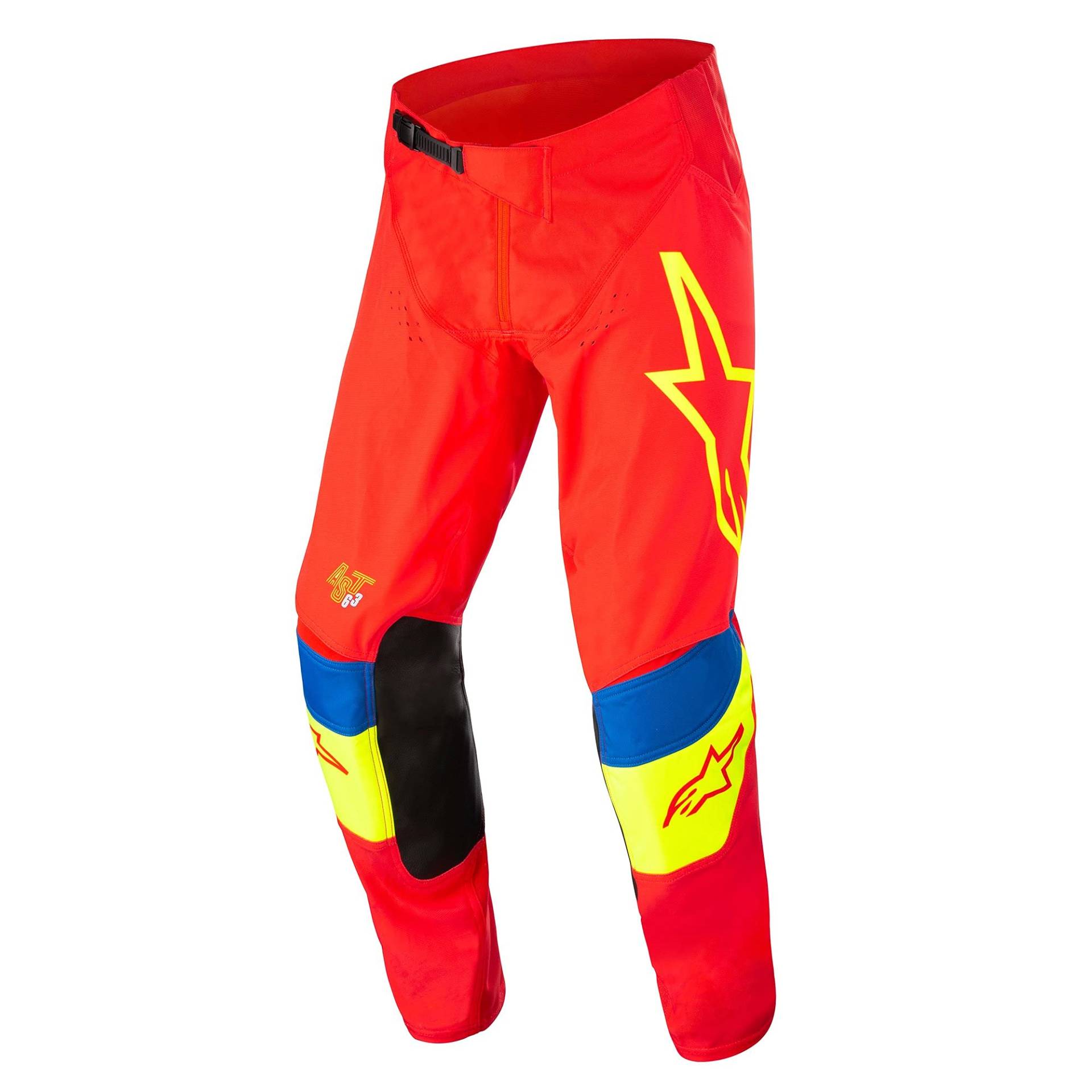 Alpinestars Techstar Quadro Pants Bright Red/Ylw Fluo/Blue Sz 38 482-970838 von Alpinestars