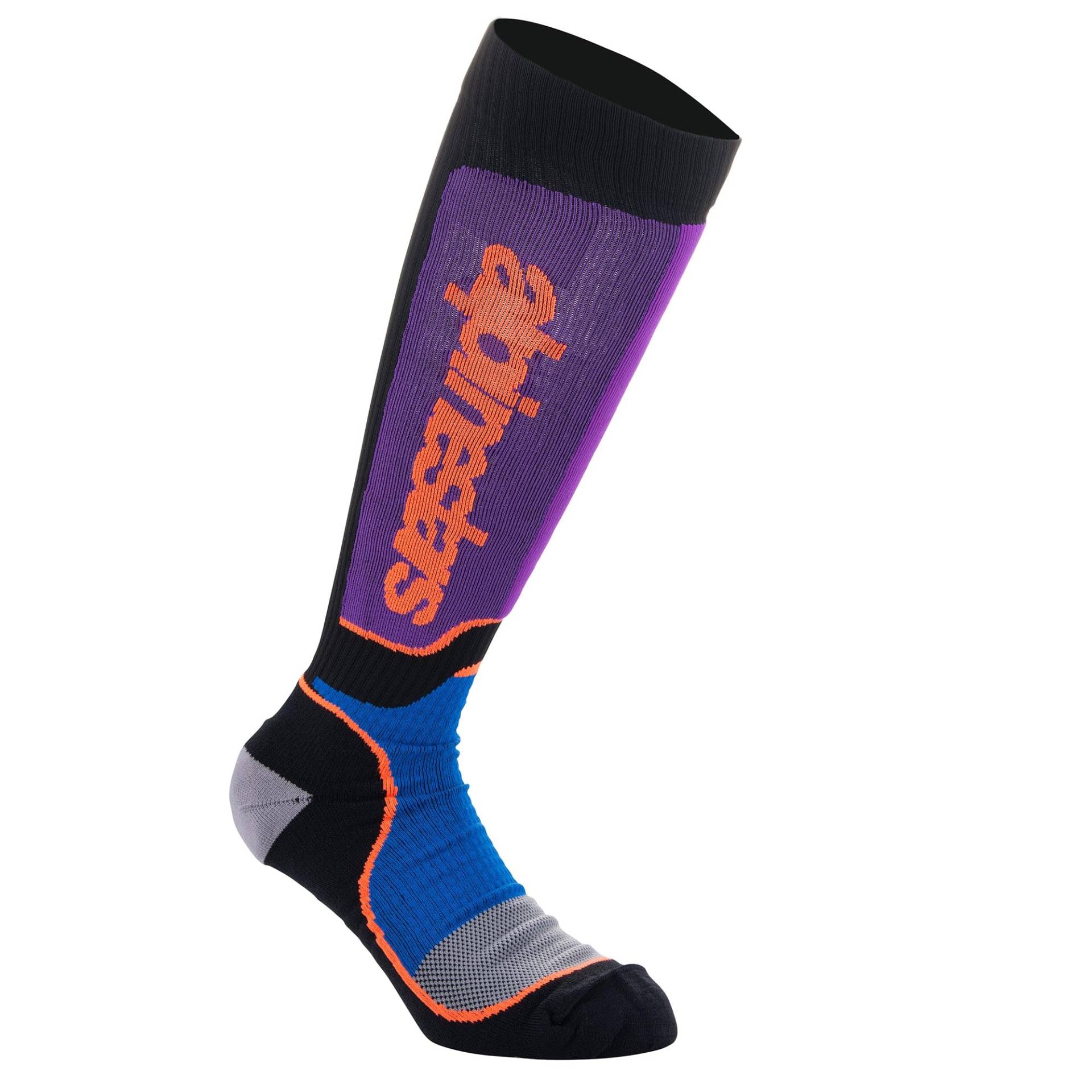 Alpinestars Unisex Plus Technische Socken MX, Black Royal Blue Purple, S Alpinestars Unisex Plus Technische Socken MX, Black Royal Blue Purple, S von Alpinestars