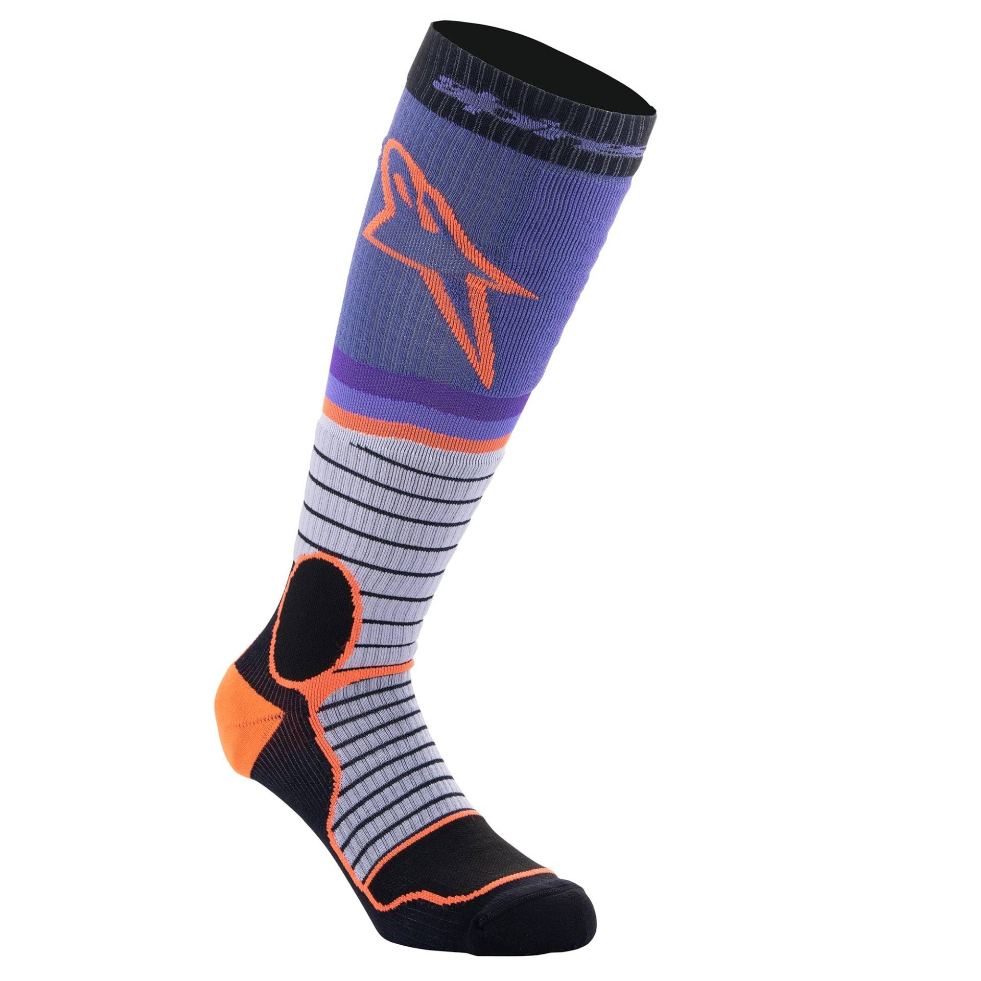 Alpinestars Unisex Pro Technische Socken MX, Black Gray Purple, L Alpinestars Unisex Pro Technische Socken MX, Black Gray Purple, L von Alpinestars