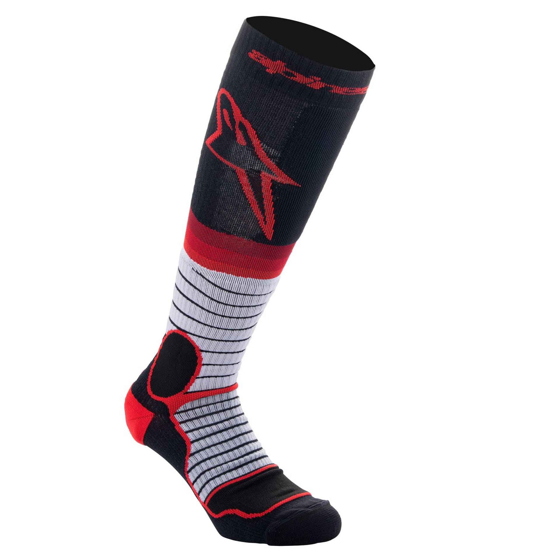 Alpinestars Unisex Pro Technische Socken MX, Schwarz Grau Rot, S Alpinestars Unisex Pro Technische Socken MX, Schwarz Grau Rot, S von Alpinestars