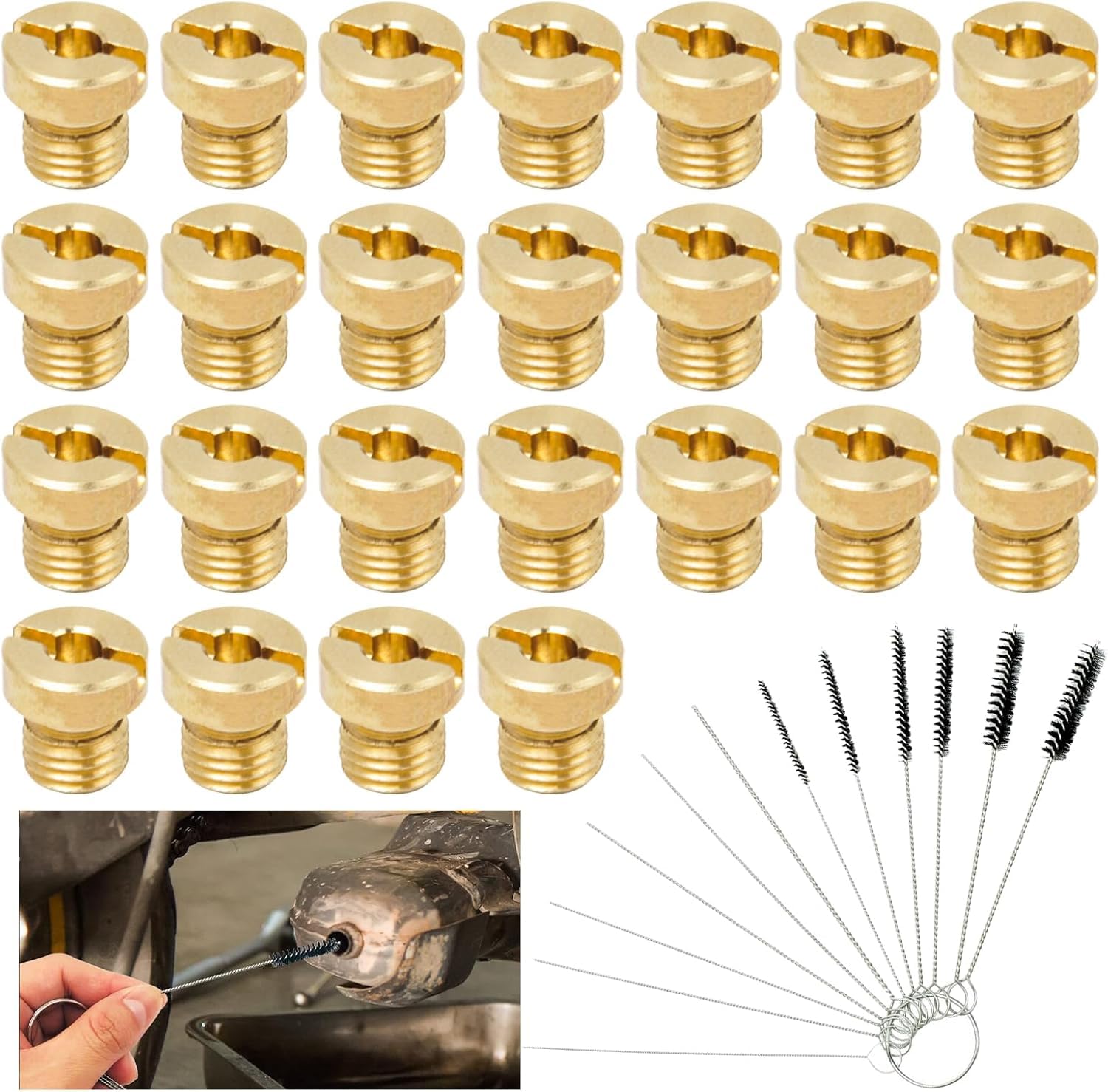 Alrens 25 Stück M5 Vergaser Düsen Set, Vergaser Hauptdüsen Kit 55-115, M5 Hauptdüsen mit Reinigungsnadeln, Kfz Vergaser Dosierdüsen, M-5 Zubehör für Dellorto-Vergaser PHBG Metall-Hauptdüse VHBT Racing Alrens 25 Stück M5 Vergaser Düsen Set, Vergaser Hauptdüsen Kit 55-115, M5 Hauptdüsen mit Reinigungsnadeln, Kfz Vergaser Dosierdüsen, M-5 Zubehör für Dellorto-Vergaser PHBG Metall-Hauptdüse VHBT Racing von Alrens