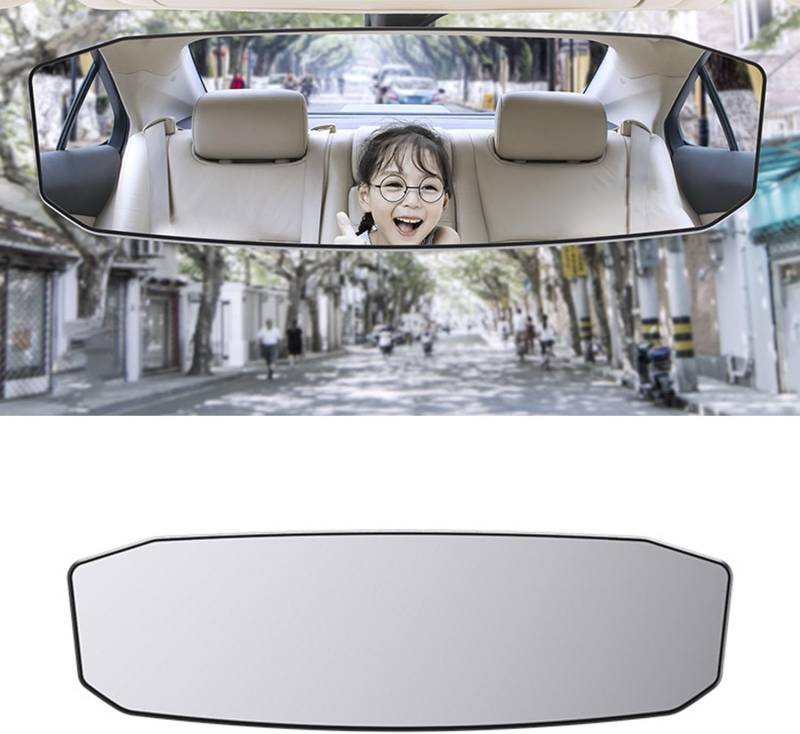 Alrens 360 Grad Verstellbare Den Toten Winkel Effektiv Baby Autospiegel Blendschutz Autospiegel Universal Auto Toter Winkel Spiegel Auto(290x74mm) von Alrens