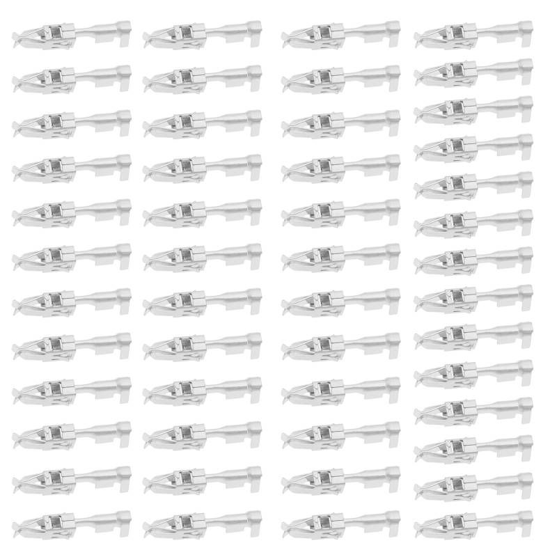 50 Stück Stecker Pins KFZ, Pin Set KFZ, VW Stecker, 10335701 357972740D 963530, Alriedy Crimp Reparaturklemmen Kompatibel Mit VW Audi, Kabelbaum Klemmen, Verdrahtungs-Crimp Klemmenstifte von Alriedy