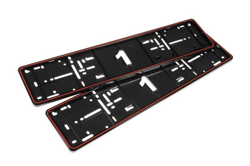 Alti Giri Mono Rosso Corsa - Premium Kennzeichenhalter Set in Rot für 2 Kennzeichen von Alti Giri