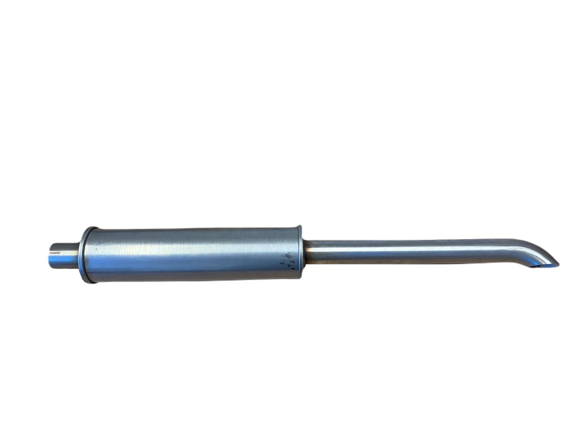 Traktor Schalldämpfer Edelstahl Ø100mm Auspuff Anschluss 50mm Traktor Schalldämpfer Edelstahl Ø100mm Auspuff Anschluss 50mm von Alutec Metallbau