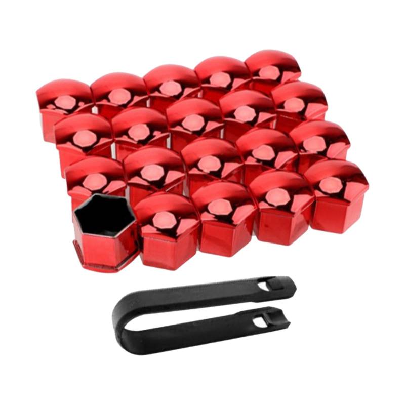 Amagogo 20 Stücke Abdeckung des Abdecks Abdeckung Abdeckung Universelles Äußeres, Rot 21mm von Amagogo