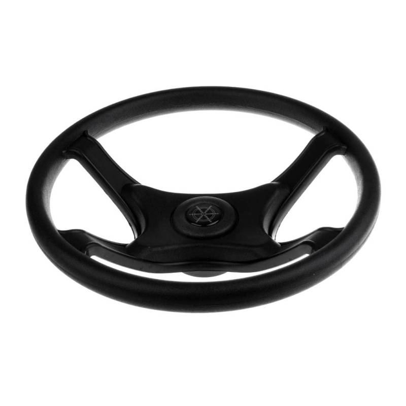 Amagogo 330mm Black Bauch 4 3/4 Marine Sportboot Lenkrad & Mittelkappe von Amagogo