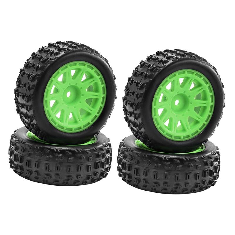 Amagogo 4X 1/18 RC -Autoräder und Reifenzubehör stabil Ersatzteile tragbarer Profi Ersetzen Sie RC -Auto -Teil, GrÜn von Amagogo