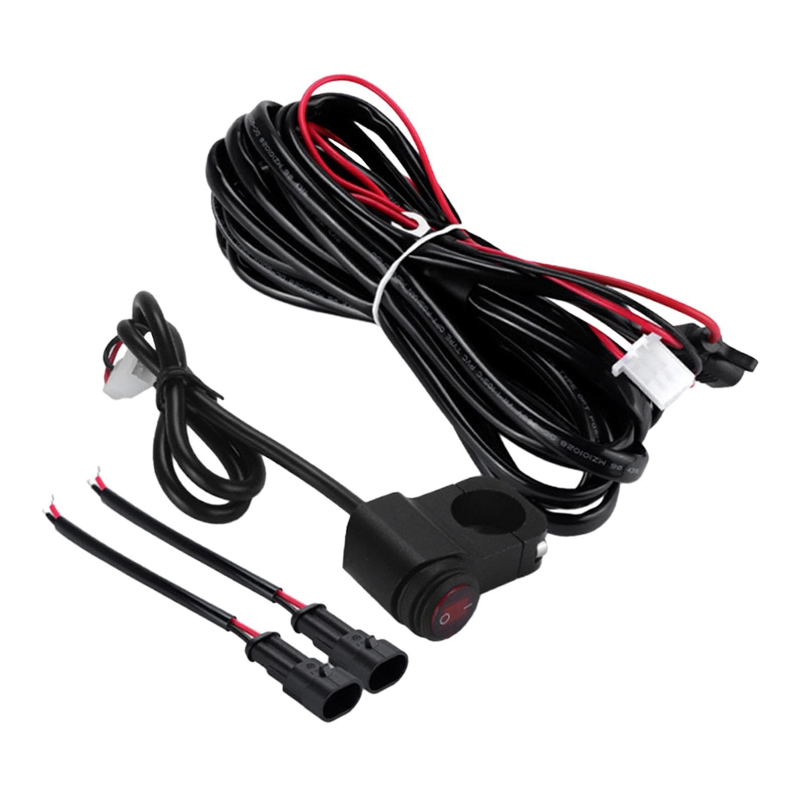 Amagogo Motorrad-EIN-Aus-Kabelbaum-Set, Nebelscheinwerfer-Verkabelung, 12 V, 40 A, Relais, 2.2 m langes Amagogo Motorrad-EIN-Aus-Kabelbaum-Set, Nebelscheinwerfer-Verkabelung, 12 V, 40 A, Relais, 2.2 m langes von Amagogo