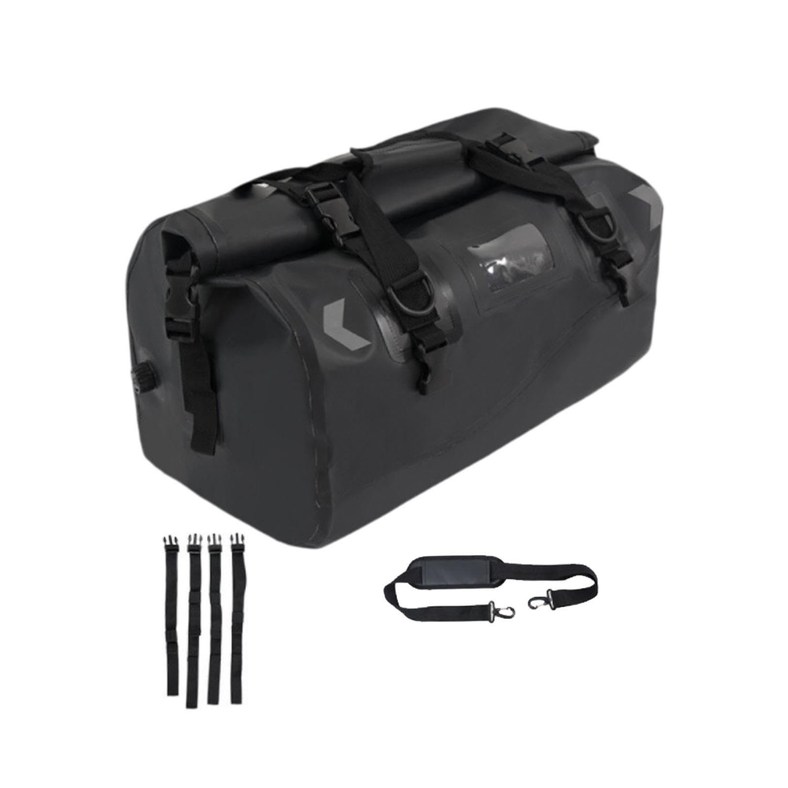 Amagogo Motorrad-Hecktasche, wasserdichte Motorrad-Gepäcktasche, tragbare Tragetasche mit Riemen, Reisetasche, Satteltasche, Rücksitztasche, Schwarz 66L Amagogo Motorrad-Hecktasche, wasserdichte Motorrad-Gepäcktasche, tragbare Tragetasche mit Riemen, Reisetasche, Satteltasche, Rücksitztasche, Schwarz 66L von Amagogo