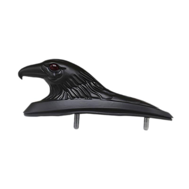 Amagogo Motorrad vordere Kotflügelverzierung, Akzentzubehör -Kotflügel Dekorative Aluminium Reparatur Teil Eagle Kopfskulptur Dekoration, Schwarz von Amagogo