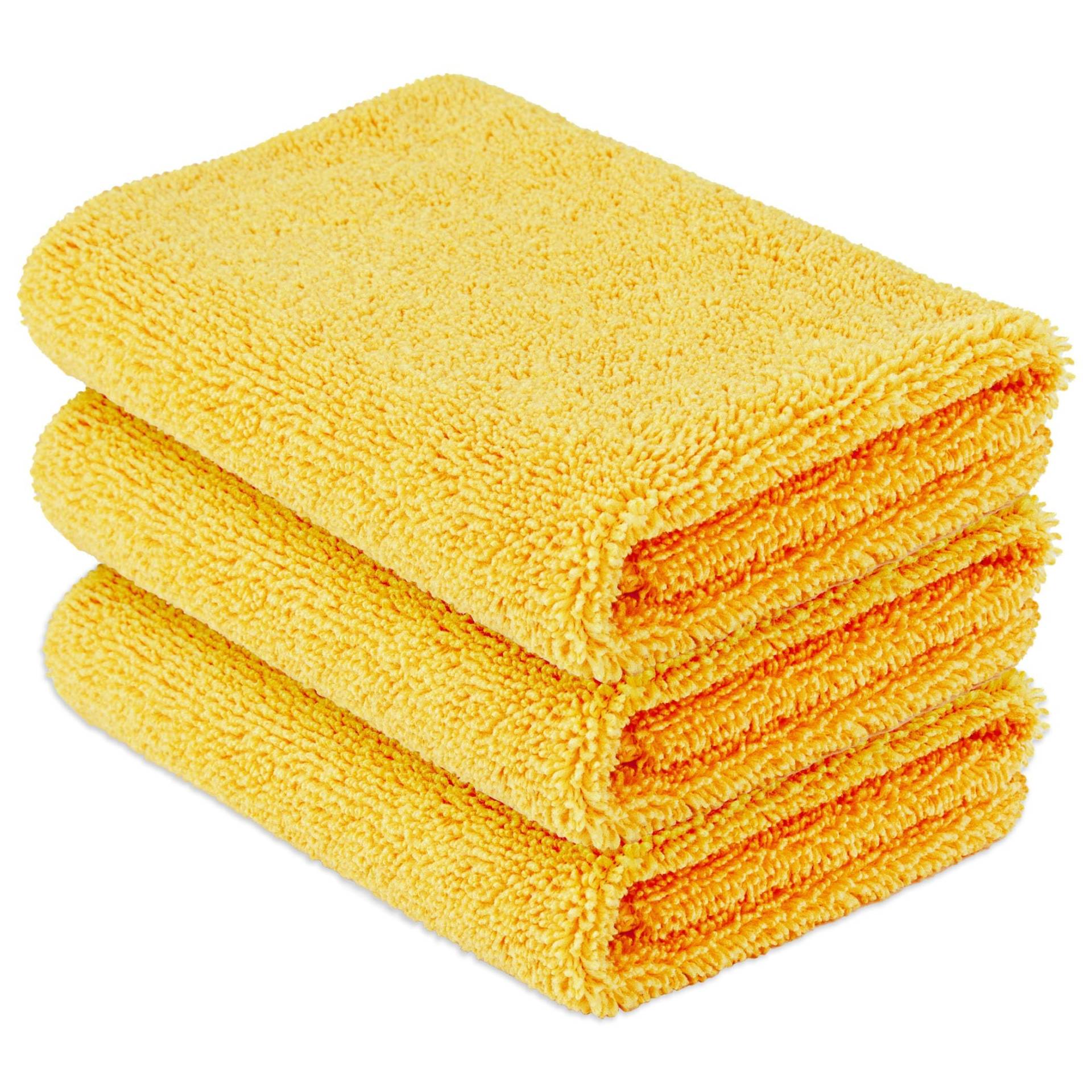 Amazon Basics Mikrofasertücher für Autos, doppelseitiges Reinigungstuch, 3 Stück, 40 x 40 cm, Gelb Amazon Basics Mikrofasertücher für Autos, doppelseitiges Reinigungstuch, 3 Stück, 40 x 40 cm, Gelb von Amazon Basics
