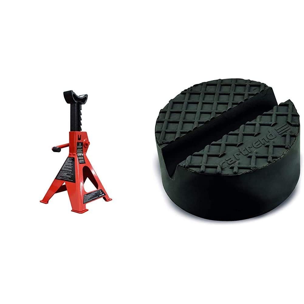 Amazon Basics - Stützfuß, Stahl, Traglast: 1.8 Tonnen, 1 Paar & Cartrend 10282 Universelle Gummiauflage für Wagenheber und Hebebühnen Amazon Basics - Stützfuß, Stahl, Traglast: 1.8 Tonnen, 1 Paar & Cartrend 10282 Universelle Gummiauflage für Wagenheber und Hebebühnen von Amazon Basics