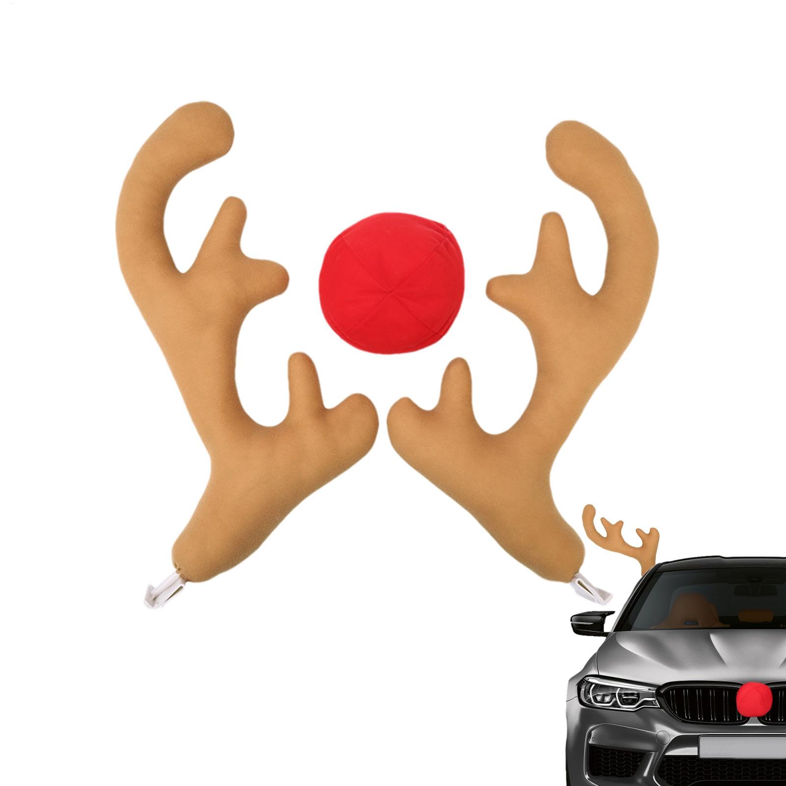 Geweih Deko Für Auto, Auto Deko Weihnachten, Weihnachts Auto Rentier Geweih Und Rote Nase Set, Auto Rentier Geweih Und Nasen Dekorations Set, Partyzubehör Für LKW, Autos, Fahrzeuge Geweih Deko Für Auto, Auto Deko Weihnachten, Weihnachts Auto Rentier Geweih Und Rote Nase Set, Auto Rentier Geweih Und Nasen Dekorations Set, Partyzubehör Für LKW, Autos, Fahrzeuge von Amesor