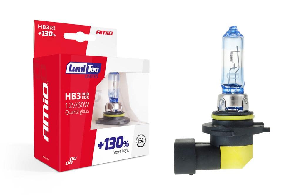 02103 Halogenlampen Set HB3 12V 60W Lumitec Limited + 130% Duo Box von Amio