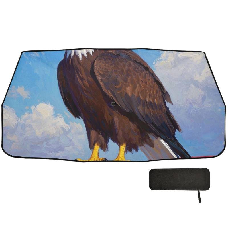 4. Juli Unabhängigkeitstag brauner Vogel-Design-UV-Schutz, Regenschirm, faltbar, wie im Fernsehen gesehen, Windschutzscheibenabdeckung, polarisado para carro von Amooorous
