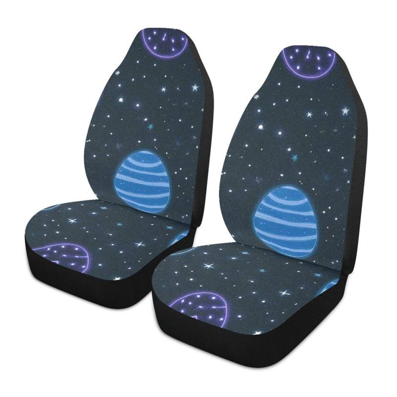 Amooorous Easter Universe Sternenei-Dekorativer Sitzbezug für LKW-Zubehör, Autositzschutz, Funda asientos para carro, 2 Stück von Amooorous