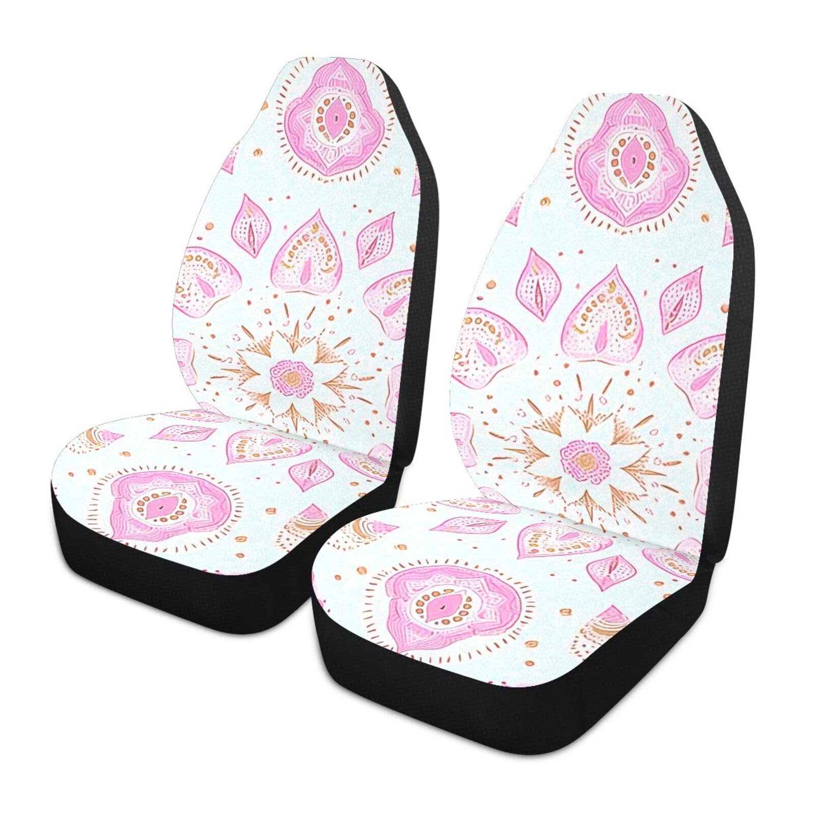 Amooorous Summer Simple Boho Pastell Dekorativer Sitzbezug für Autos, waschbar, Autositzschutz, Cobertor de asientos para carro, 2 Stück Amooorous Summer Simple Boho Pastell Dekorativer Sitzbezug für Autos, waschbar, Autositzschutz, Cobertor de asientos para carro, 2 Stück von Amooorous