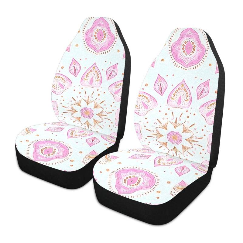 Amooorous Summer Simple Boho Pastell Dekorativer Sitzbezug für Autos, waschbar, Autositzschutz, Cobertor de asientos para carro, 2 Stück von Amooorous