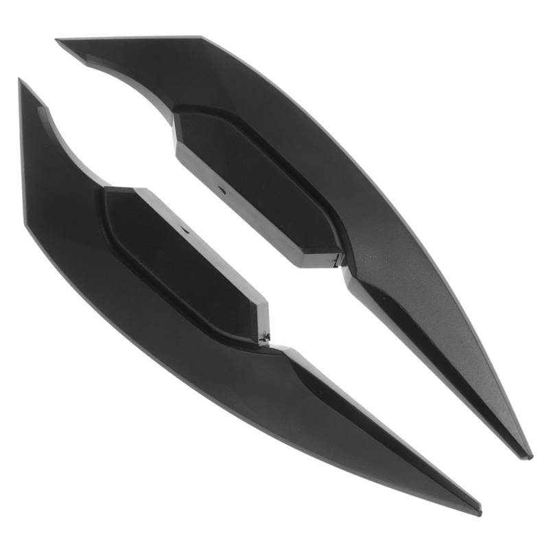 Amosfun 1 Paar Seitenspoiler Deko Spoiler Wing Winglet Für Motorrad Winglet Motorrad Verkleidung Winglet Motorrad Winglet Motorrad Styling Spoiler Wing Schwarz Kunststoff von Amosfun