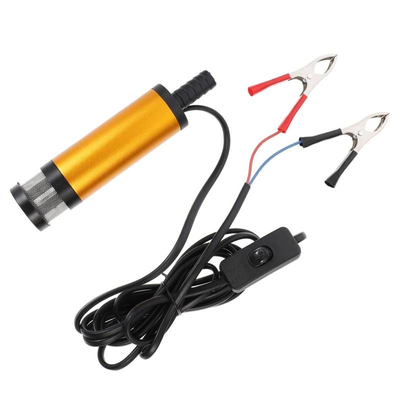 Amosfun 1 Stück Elektrische Ölbrunnenpumpe Wassertransferpumpe Saugpumpe Pumpe Ölabsaugpumpe Tauchpumpe Elektrische Absaugölpumpe Kupfer Golden von Amosfun