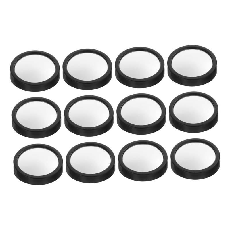 Amosfun 12 Stück Rückspiegel Blindspiegel Seitenspiegel Rückspiegel Blinder Seitenspiegel Punktspiegel Spiegel Rückspiegel Runder Spiegel Kunststoff Schwarz von Amosfun