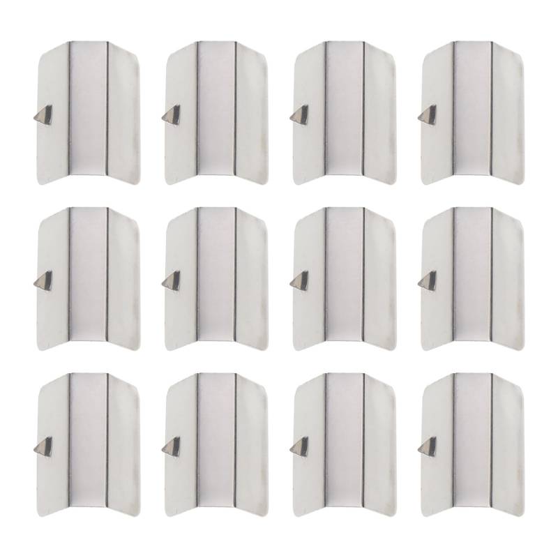 Amosfun 12 Stück Windschutzscheiben-Clip Windabweiser-Clips halten Autowind Fenster Deflektorkanal passend Clip zum Wind- und Regenabweiser Rostfreier Stahl Silver von Amosfun