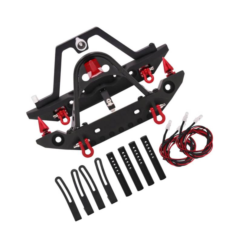 Amosfun 1Satz Rc Crawler Auto Stoßfänger aus Metall Vorder und Hinterstoßstange für Verbesserten Schutz und Kompatibel mit Rc Kletterfahrzeugen CNC Gefertigt von Amosfun