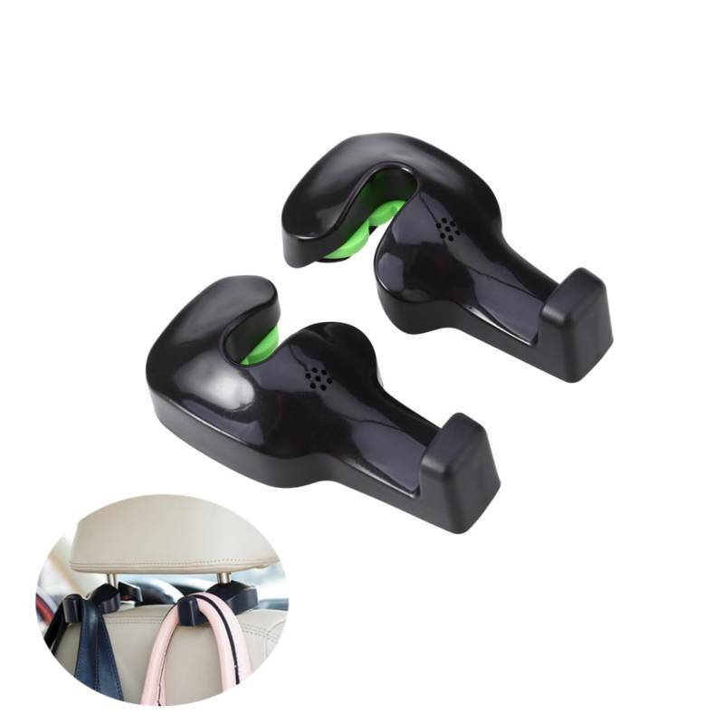 Amosfun 2 Stück Haken Für Die Rückenlehne des Autositzes Haken Für Autositze Aufhänger Für Autositze Black von Amosfun